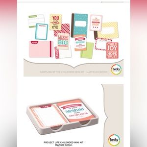Project Life Childhood Mini Kit Mayfield Edition Scrapbooking Cards